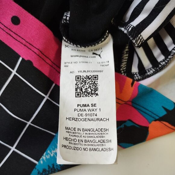 Retro Cropped PUMA Cut Out Top Colorful Athletic Patchwork Y2K  Women Small - Picture 8 of 8